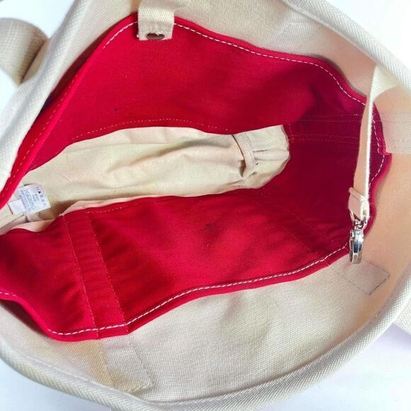 VTG Lands End boat and tote bag Red wreath Kids painting large Canvas Bag - Picture 9 of 10